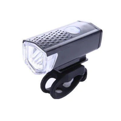 Велосипедная Передняя светильник USB Перезаряжаемые велосипед светодиодный головной светильник 300 люмен 3 режима велосипед светильник s светильник светодиодный вспышка светильник Фонари велосипедные аксессуары - Цвет: BLACK