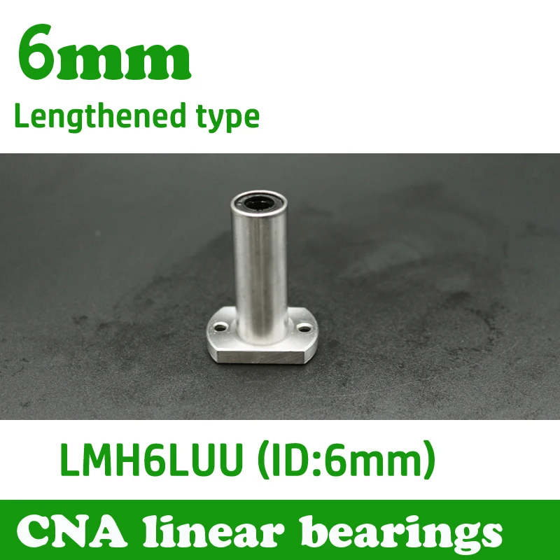 HIGHER MEN Durable 1Pc LMH6LUU 6mm Long Type Flange Linear Bearing CNC Linear Bush Reliable Quality 