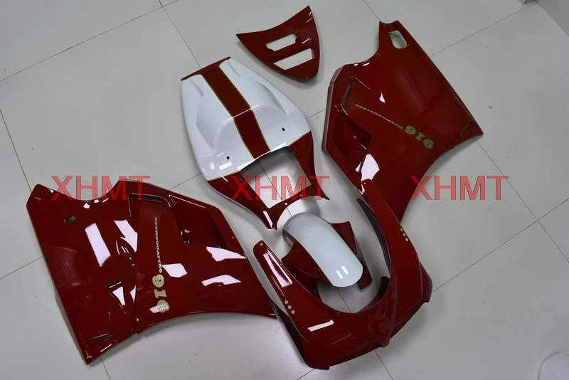 for 748 1996 - 2002 Fairing DUCATI 916 2001 Plastic Fairings 998 1999 Red White Kits | Автомобили и мотоциклы