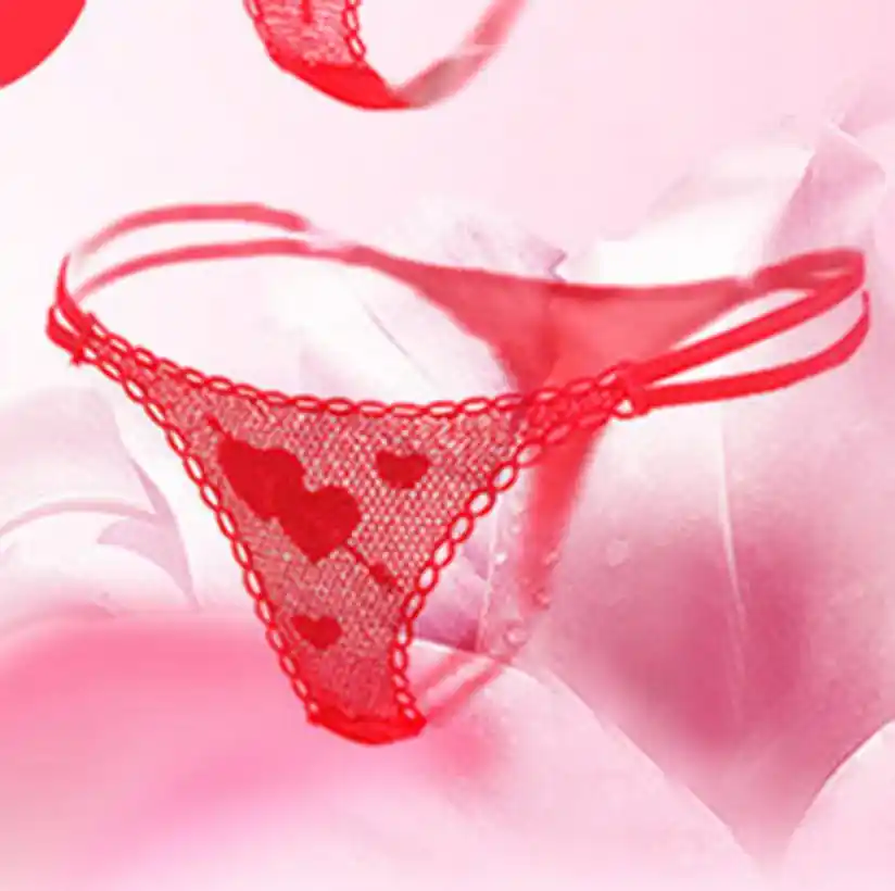 tangas rojas de encaje