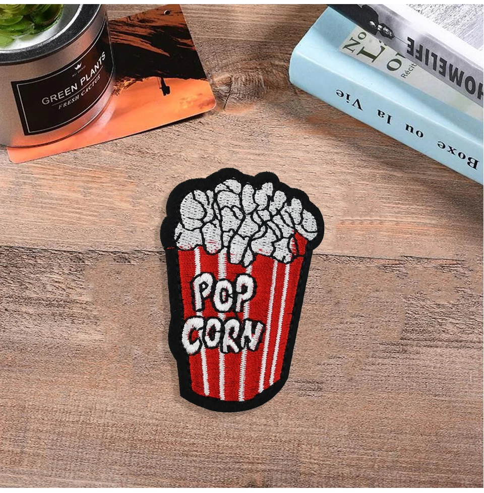 3D Applique Flower Embroidery Patches For Clothing Iron On Badges For Clothes Cute Cat Popcorn Heart Love Girl Patch (11)