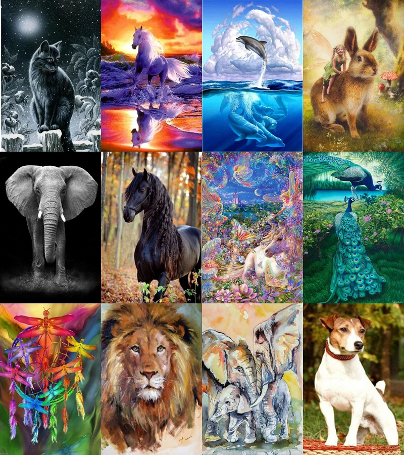 

full square diamond embroidery animal Dog lion cat mond mosaic diy diamond painting cross stitch diamond sets home decorative