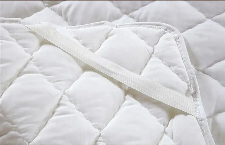 Белый Эластичный Защитный чехол для матраса, чехол для матраса, мягкое шлифовальное постельное белье из полиэфирного волокна, многоразмерный защитный коврик для матраса