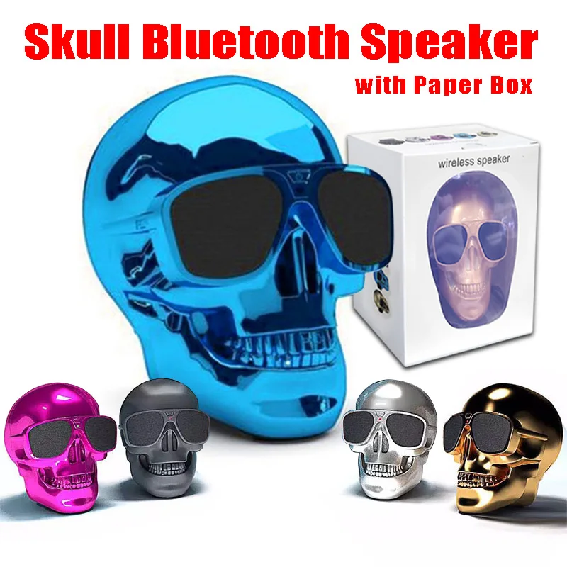 Стиль Makescc форма головы черепа портативный беспроводной bluetooth динамик