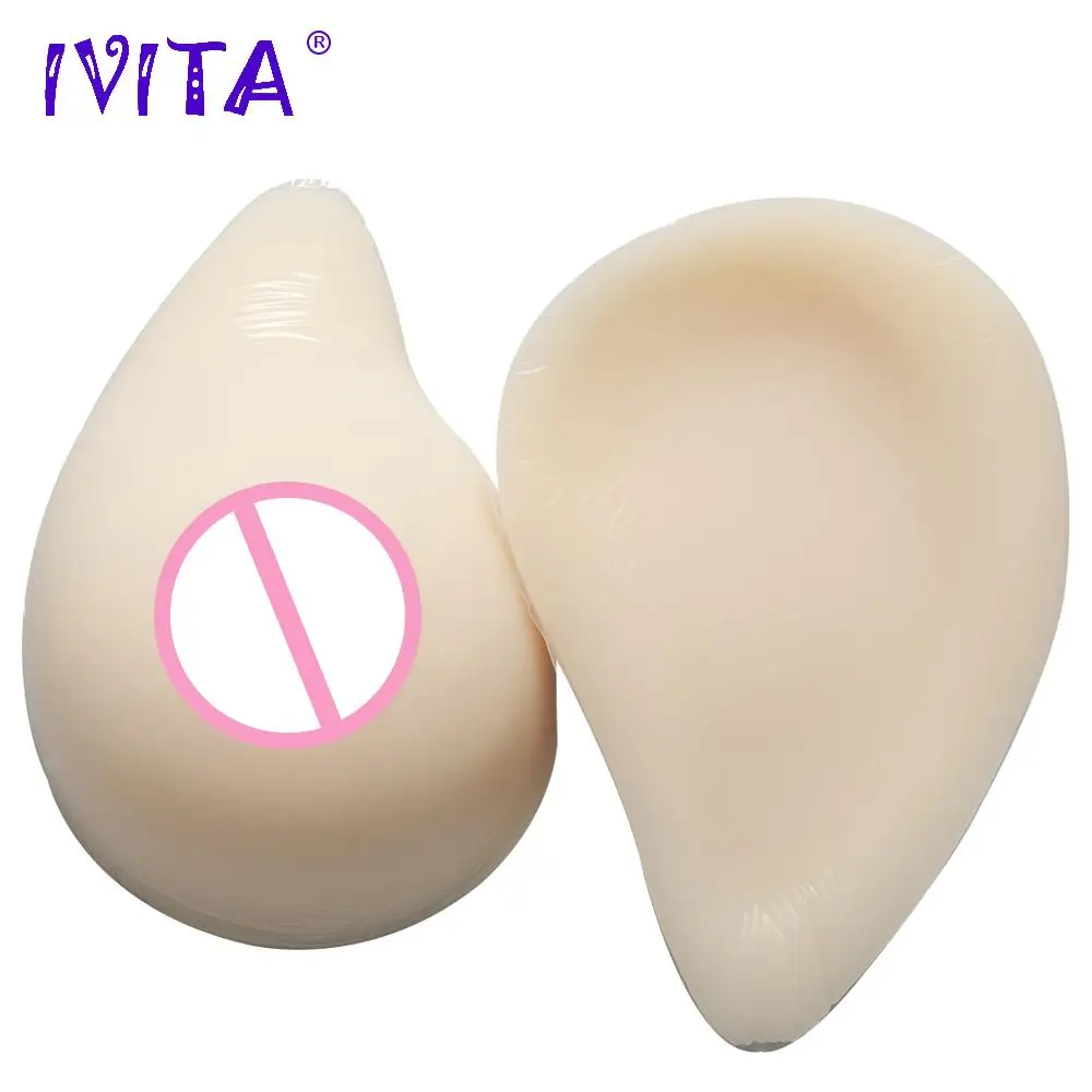 

IVITA 1200g Realistic Silicone Breast Forms Fake Boobs For Crossdresser Shemale Mastectomy False Breast Fake Breasts