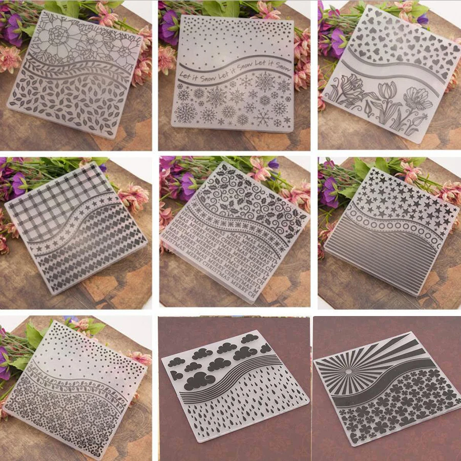 

ZFPARTY New Mixed Plastic Embossing Folders for DIY Scrapbooking Paper Craft/Card Making Decoration Supplies