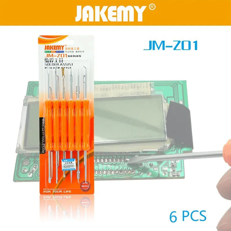 JAKEMY 6 in 1 Professional Soldering Assist Repair Tool Set for Household Electric Iron Auxiliary Tool Set Kit JAKEMY 6 in 1 Professional Soldering Assist Repair Tool Set for Household Electric Iron Auxiliary Tool Set Kit