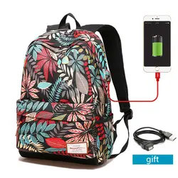 Школьные сумки для девочек, женский рюкзак для ноутбука с usb-зарядкой для подростков, женский рюкзак для колледжа, школьная сумка для