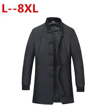 

PLUS 10XL 8XL 6XL 5XL Clothing Winter Jacket Men Warm Causal Parkas Cotton Banded Collar Winter Jacket Male Padded Overcoat