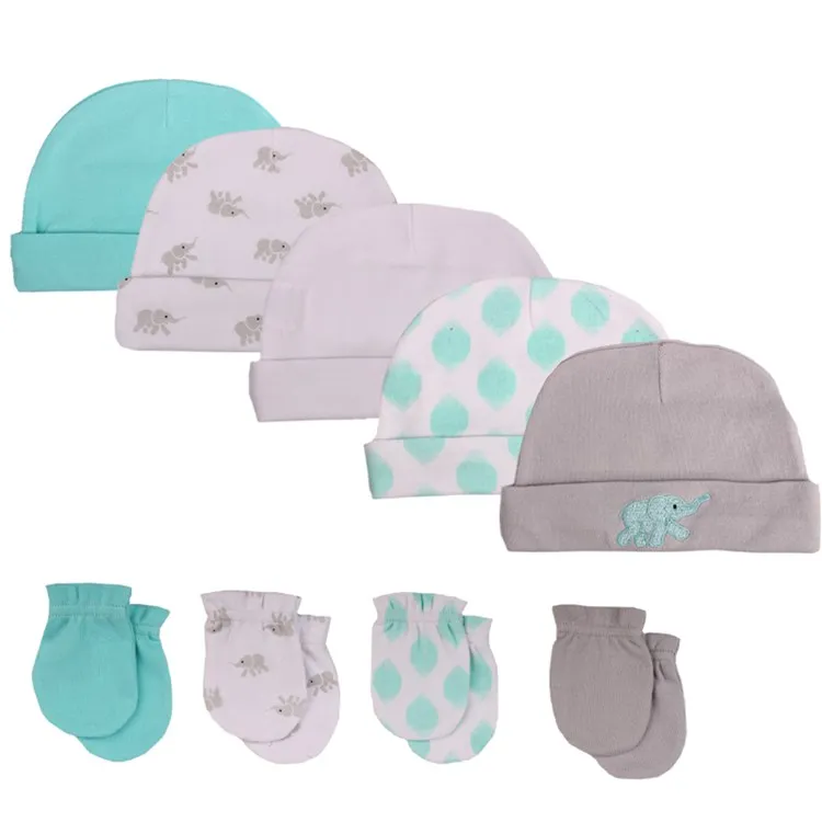 Детская одежда, шапки+ носки, весенне-летние хлопковые Товары для новорожденных, шляпы для мальчиков и девочек+ носки - Цвет: HP5006-6M