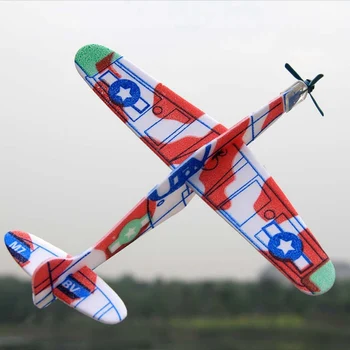 

1Pcs Color Ranom Hand Throw Aircraft Flying Glider Toy Plane Airplane Foam Plast Party Bag Fillers Children Kids Toys Game