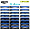 24 blades/lot NEW 2022 Genuine Original Schick Ultra Blue razor blades For all Schick Ultra razors man best shaving Vitamin E ► Photo 1/6