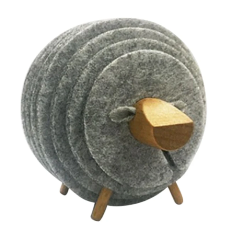 

TOP!-Sheep Shape Anti Slip Cup Pads Coasters Insulated Round Felt Cup Mats Japan Style Creative Home Office Decor Art Crafts G