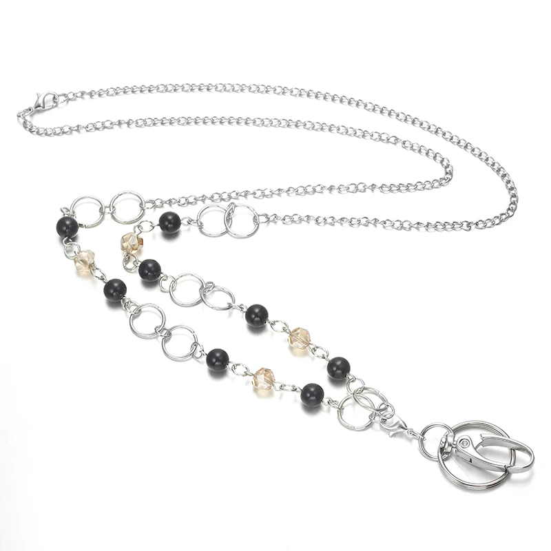 

Elegant and generous Crystal lanyard for nurse, teacher and OL Durable Lanyard Necklace, ID Badge holder, Stainless steel chain