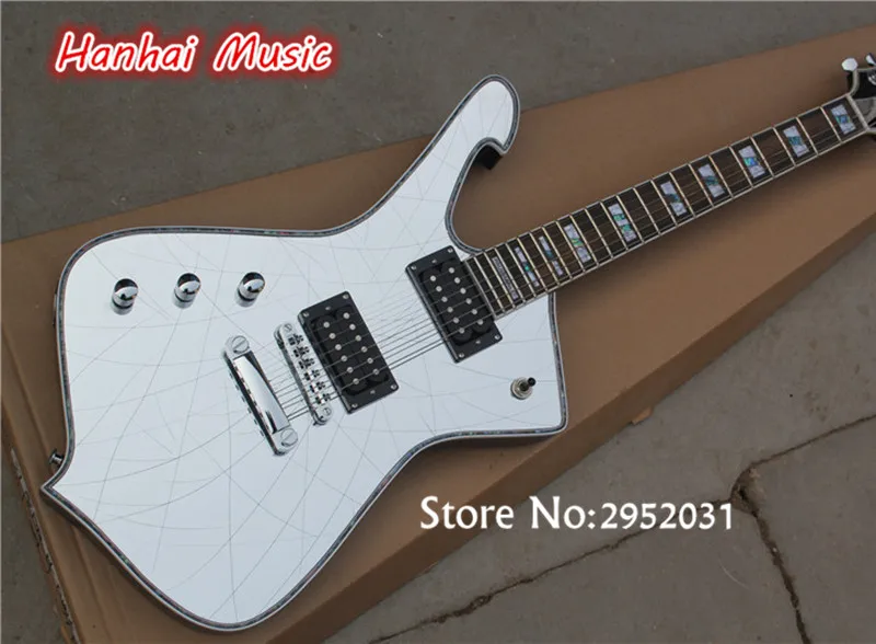 

Free Shipping-Electric Guitar,Left-hand Version,Mirror Surface,2 Open Humbuckering Pickups,Chrome Hardware,can be Customized