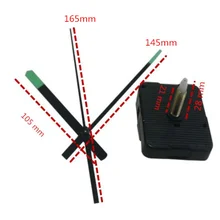 1 Набор 28 мм вал DIY зеленые стрелки флуоресцентный кварцевый механизм черные настенные часы аксессуары для ремонта