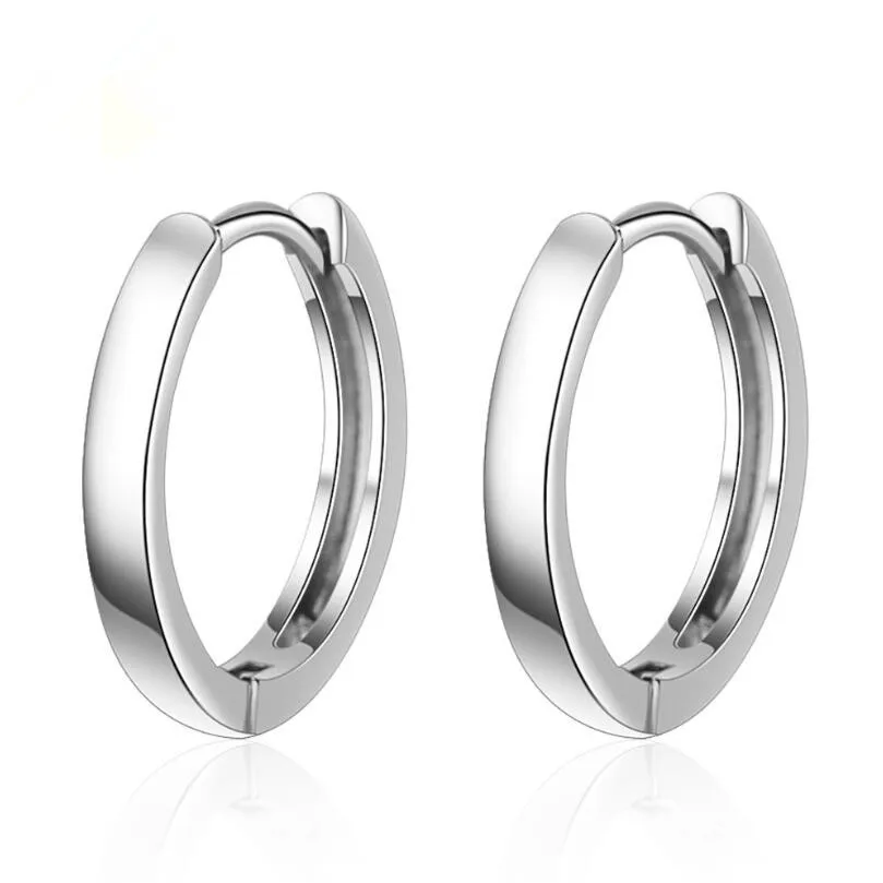 

Exquisite Glossy Round Ear Hook Hoop Earrings For Women Trend Creative 925 Sterling Silver Party Gift Jewelry Accessories SAE378