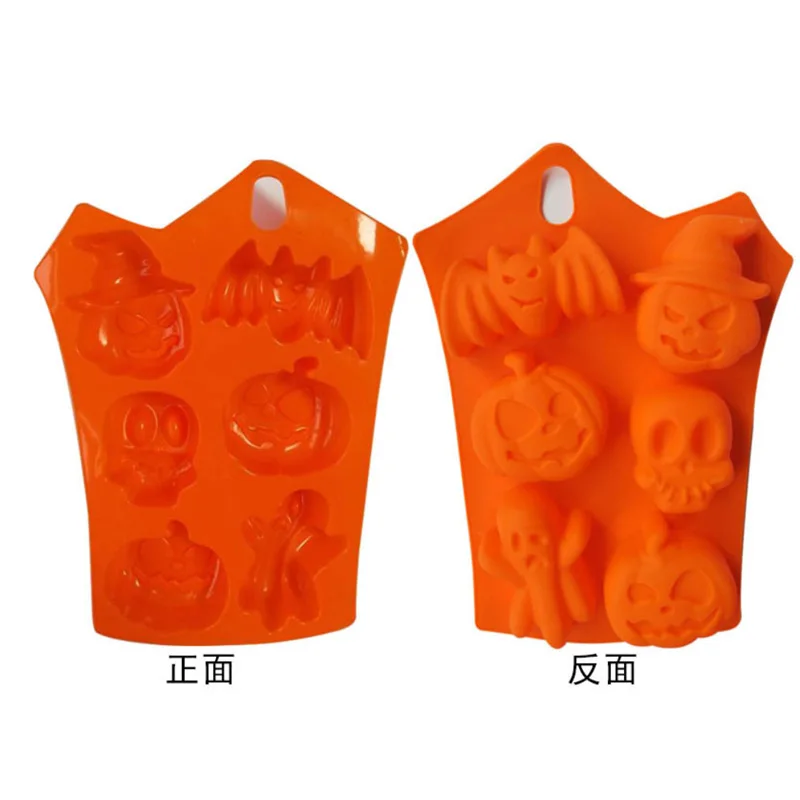 

Limitools Halloween Holiday Pumpkin Cake Mold 6 Cavities Pumpkin Ghost Bat shape Chocolate Molds DIY Cake Decorating Tools