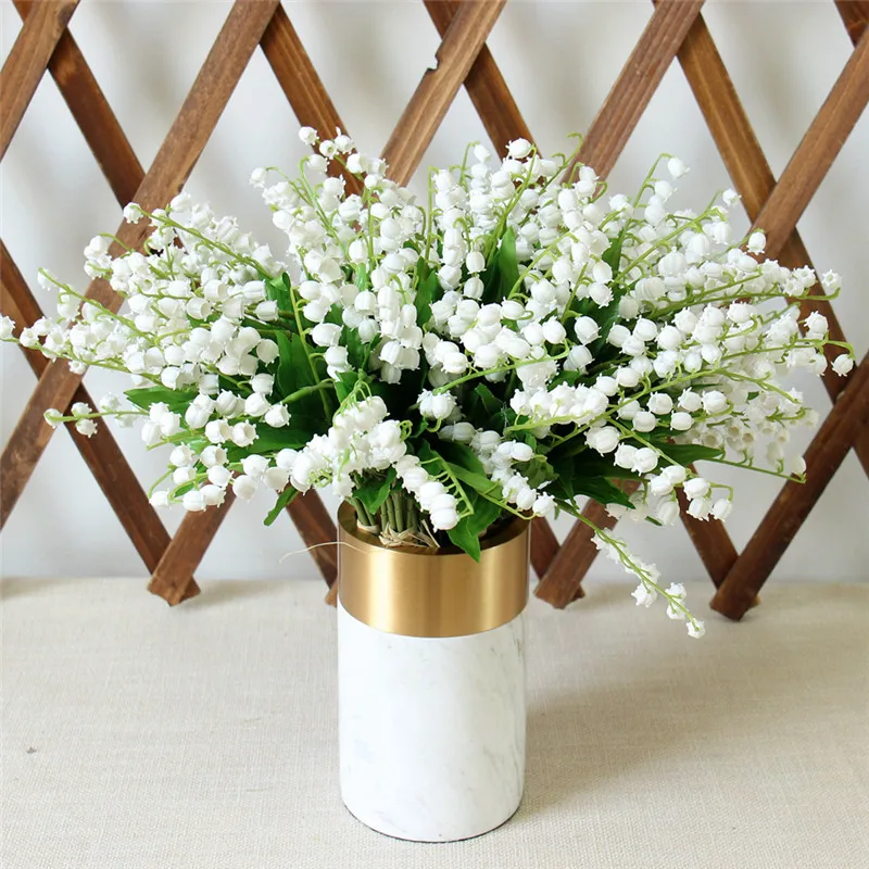Flone Artificial Campanula Orchid Plastic Campanula Orchid Simulation Flowers DIY Fake Flower Party Wedding Decor Fake Flower  (3)