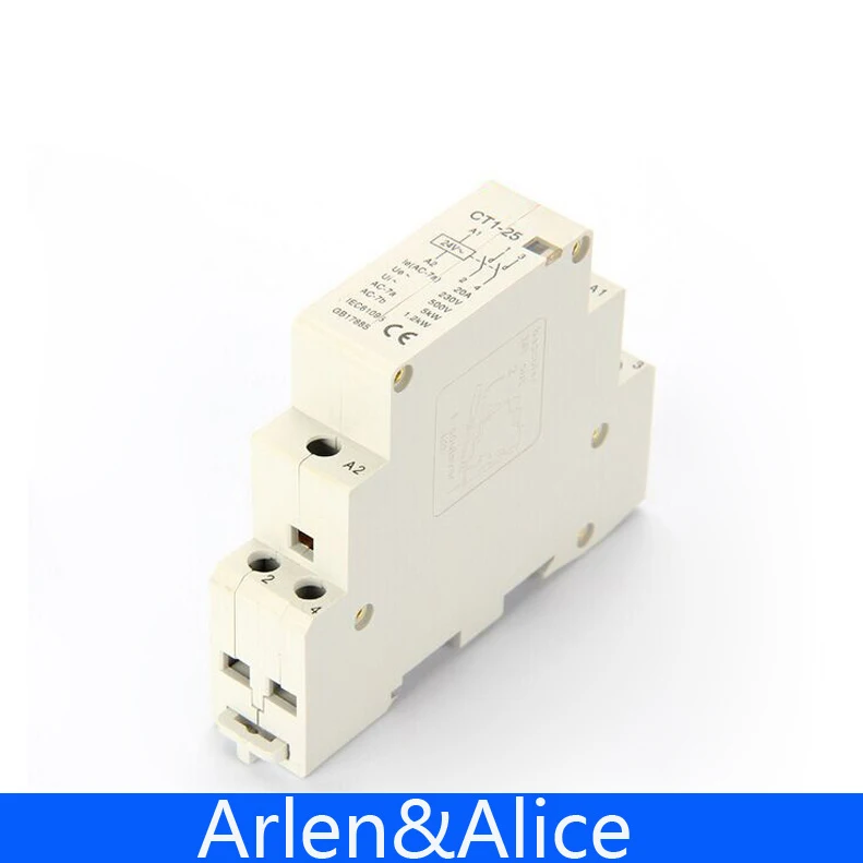 Американская классификация проводов 2р 20A 24V 50/60HZ Din rail бытовой ac Контактор В соответствии с стандартом 2NO