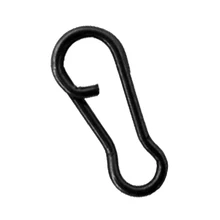 [100 шт.] 12 мм Размер 1 Quick Kwik зажимы матовый черный цвет Карп Рыбалка Терминал концевые снасти