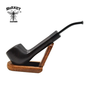 

HORNET Wood Smoking Pipe Handmade Black Tobacco Pipe 18cm Wood Pipe Gift Cigarette Cigar Tube