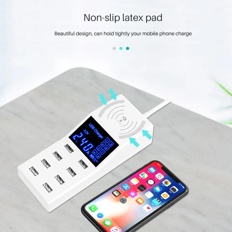 Беспроводное зарядное устройство для Xiaomi быстрая зарядка USB Samsung s10 умный
