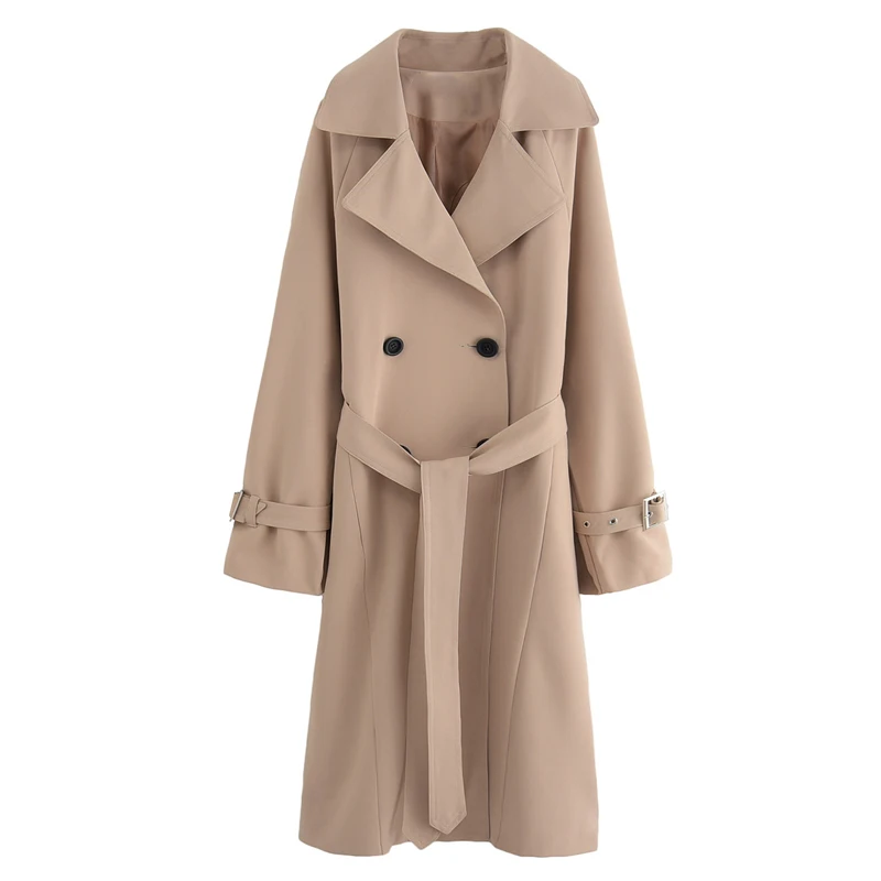 2018 Spring Autumn Korean trench coats female loose adjustable waist