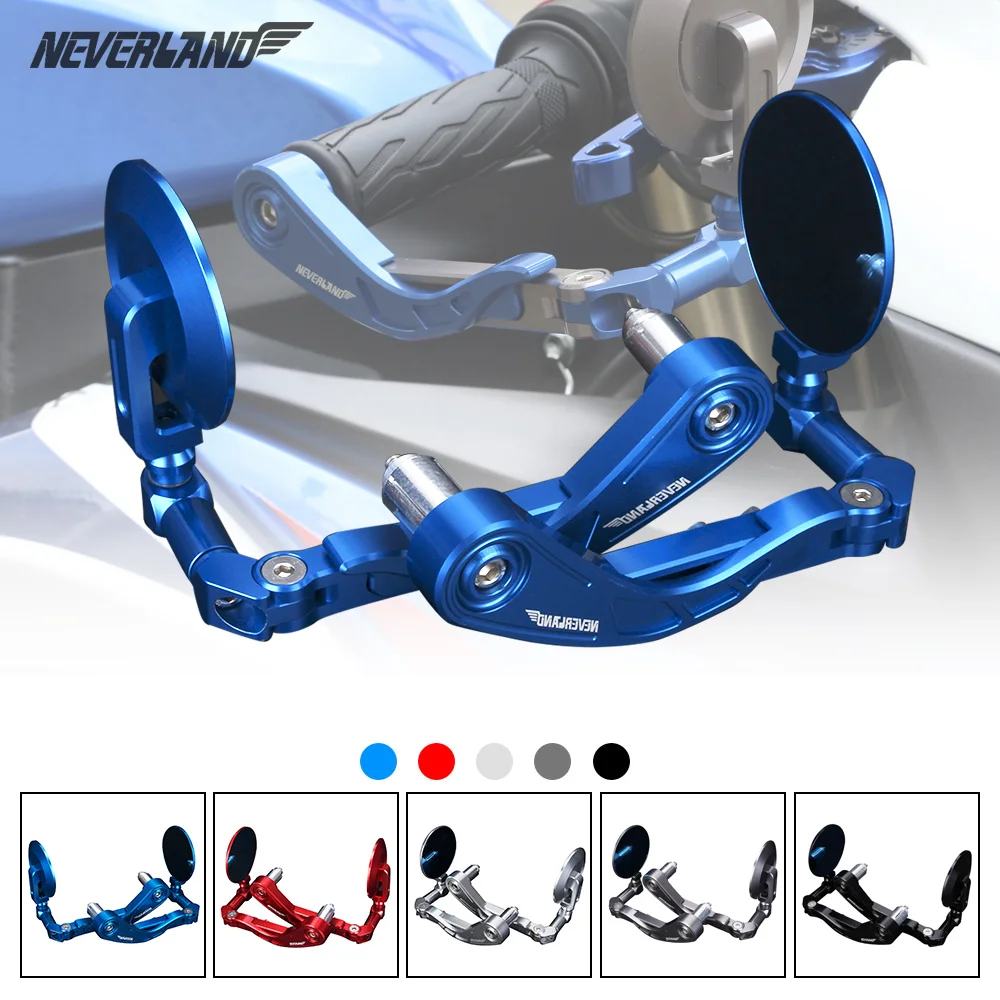 

22mm Protector Handlebar Motorcycle Proguard Brake Clutch Systems Levers Protect Guard CNC Aluminum with Rear View Side Mirror
