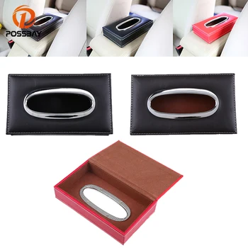 

POSSBAY Tissue Box Car Home Rectangle Tissue Container Towel Napkin Tissue Holder for Home Office Desktop Car Paper Holder