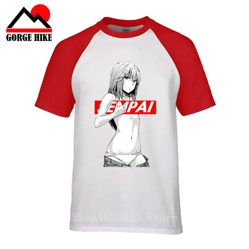 Японская Сексуальная футболка Ahegao homme модная мужская брендовая одежда Waifu Oppai