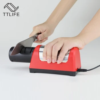 

TTLIFE Professional Electric Diamond Ceramic Kitchen Knife Sharpener 2 Stage Grinder Sharpening Ceramic Knife EU Plug