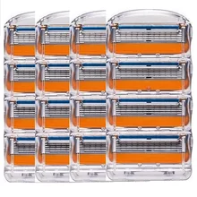 16 Pcs / Pack. Men Razor Blades High Quality Shaving Cassettes Facial Care Men Shaving Blades Compatible with Gillettee Fusione