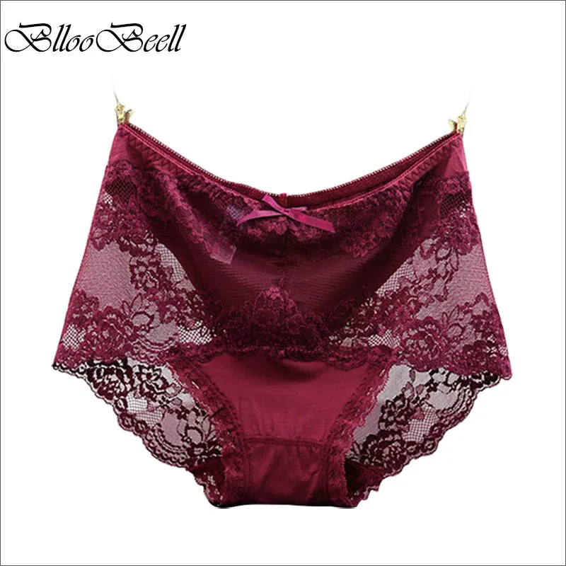 

BllooBeell Women's Lace Underwear Panties Girls Sexy Briefs Cotton Crotch High Mid-Rise Ladies Lingerie Hollow Out Large L-XXL