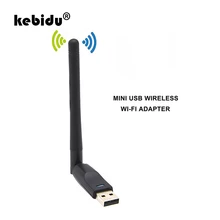 Kebidu Горячая RT5370 150 Мбит/с USB 2,0 WiFi беспроводная сетевая карта Внешний адаптер LAN для ноутбука ПК с поворотная антенна