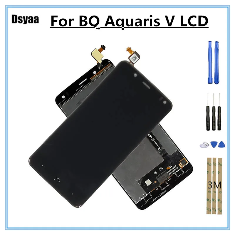

5.2 Inch for BQ Aquaris V LCD Display Touch Screen Assembly Black White Mobile Replacement Parts