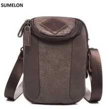 Высокое качество Натуральная кожа Для мужчин сумки на пояс моды из коровьей кожи на плечо женская сумка-мессенджер неисправности сумка