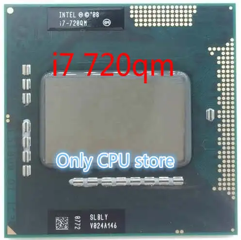 intel Процессор ноутбук i7-720QM 6 м Кэш 1,6 ГГц до 2,8 ГГц i7 720QM SLBLY PGA988 45 Вт ноутбука совместим PM55 HM57 HM55 QM57