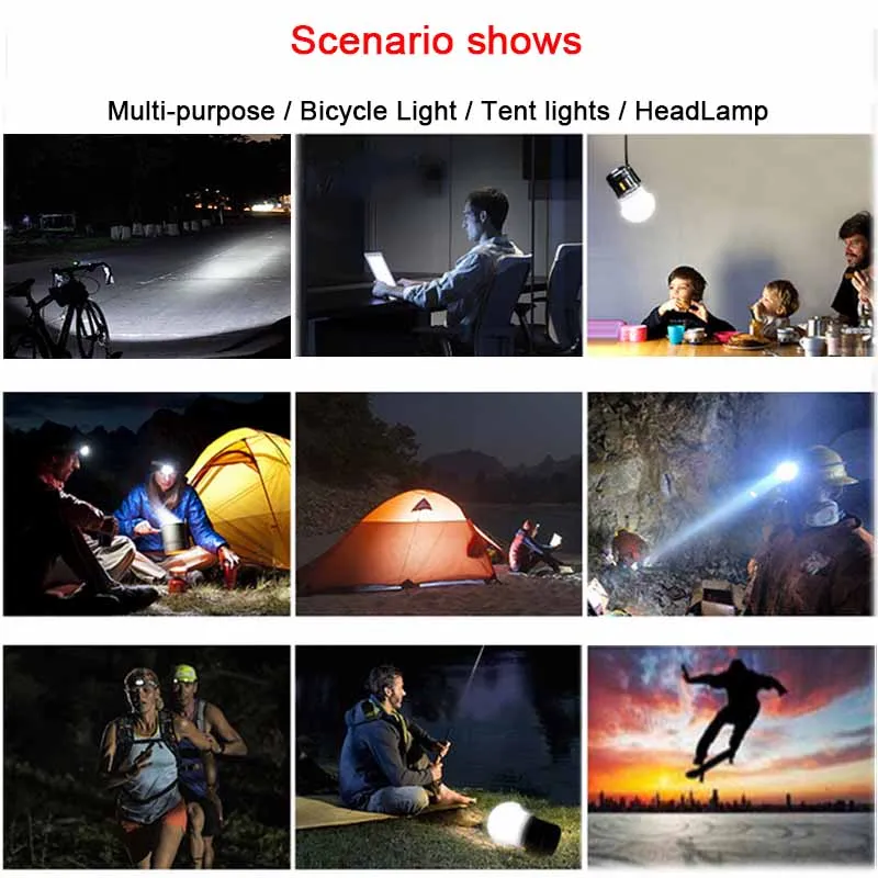 Cheap MTB Cycling Flashlight linterna XML T6 Waterproof Sports Tent lights Bicycle Bike lights (No 18650 battery) 9