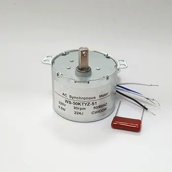 

2pcs 50KTYZ Clawpole Permanent Magnet Low Speed Synchronous Motor 220V Reversible Controllable Micro Motor AC Motor
