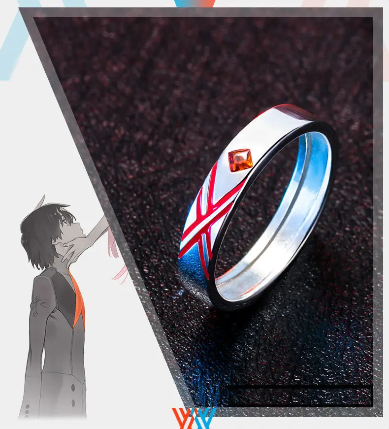 

New DARLING in the FRANXX Ring Couple Rings Cosplay Gift Daily Anime Size 7 / 10