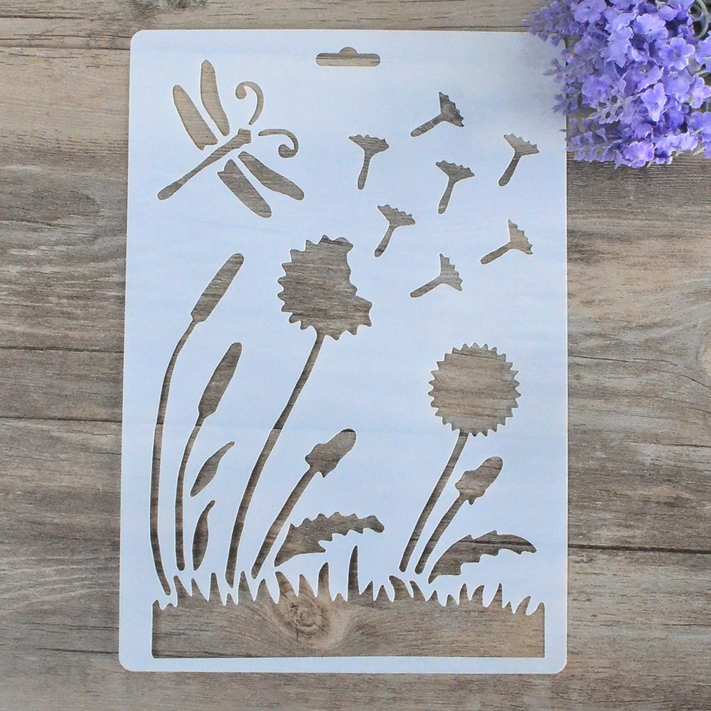 Buy Diy Craft Dragonfly Flower Layering Stencils For