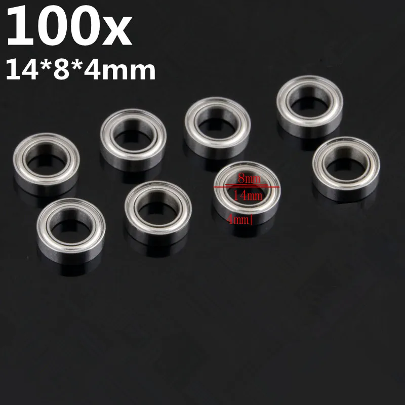 100 Pieces RC Car Part 14*8*4mm Ball Bearing Bearings For RC Model 1