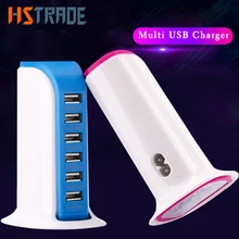 Быстрая Зарядка 6-Порты и разъёмы зарядка через usb станция множественное гнездо питания смартфон с usb Зарядное устройство для iPhone samsung Xiaomi Настольный Зарядное устройство
