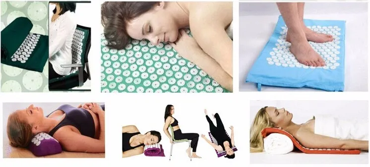 Массажный коврик для спины, снятия стресса, напряжения, боли, йоги, акупрессура, расслабляющий массаж 68*42 см