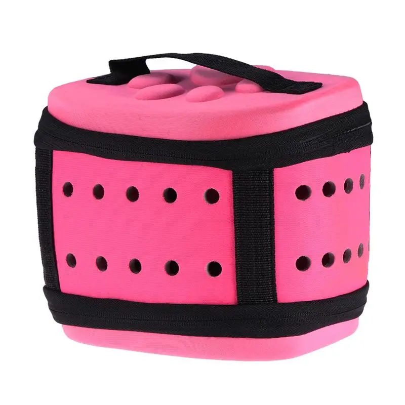 1PC Pet Carrier Dog Carrier Pet Handbag Bag Portable Travel Bag Pet Dog Front Bag Head Out EVA Backpack(Mini Rosy Purple