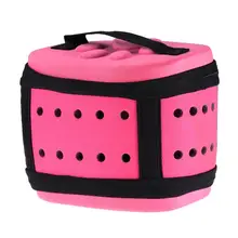 1PC Pet Carrier Dog Carrier Pet Handbag Bag Portable Travel Bag Pet Dog Front Bag Head Out EVA Backpack(Mini Rosy Purple
