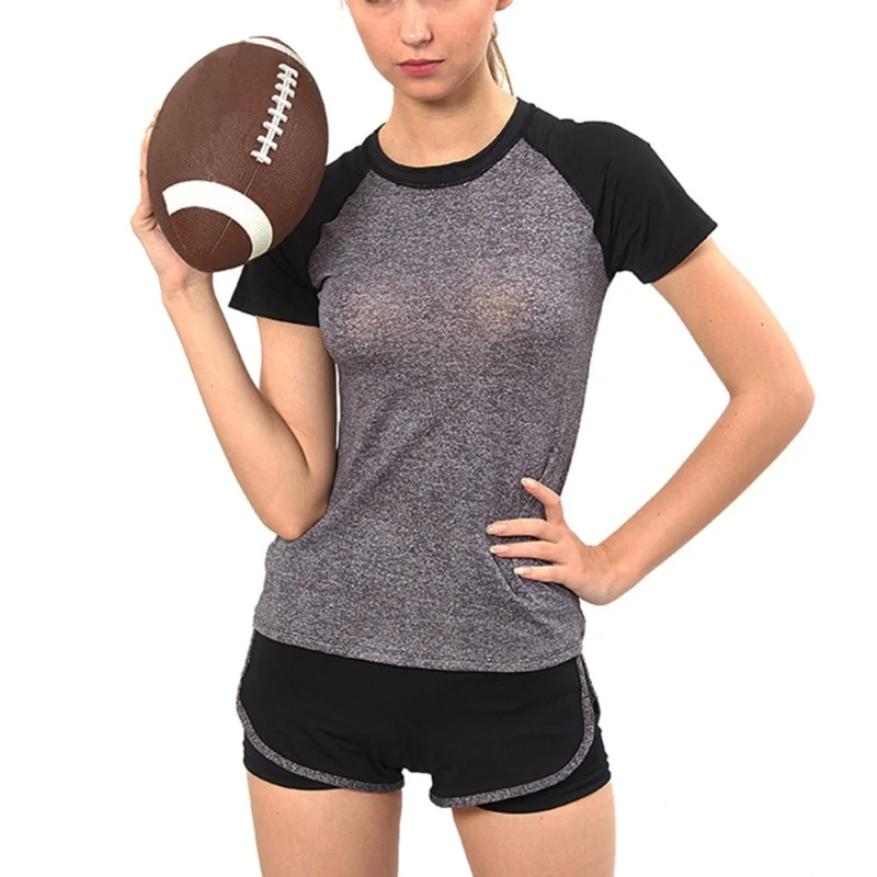 

Fitness Running Sports T Shirt Gym Quick Dry Sweat Breathable Exercises Short Sleeve Tops Women Professional Yoga Shirt
