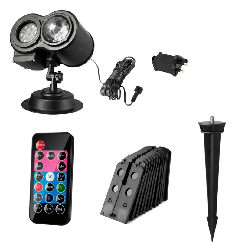 

4 Colors DJ Disco Ball Lumiere 12V Dual Tubes LED Projector RGB Stage Lighting effect Lamp Light Music Christmas KTV Party