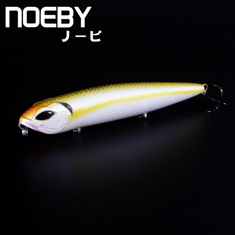 NOEBY Topwater Pencil 120 мм/21 г Обтекаемый корпус жесткая приманка для рыбалки с VMC/JP SUGIURA тройные Крючки приманки сильное искушение